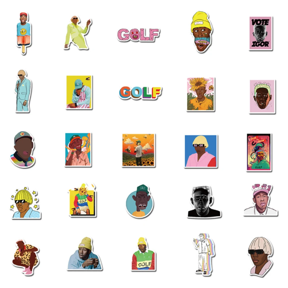 10/30/50pcs Tyler The Creator Rapper Singer Stickers DIY Skateboard Fridge Laptop Motorcycl Luggage Phone Graffiti Sticker Toys