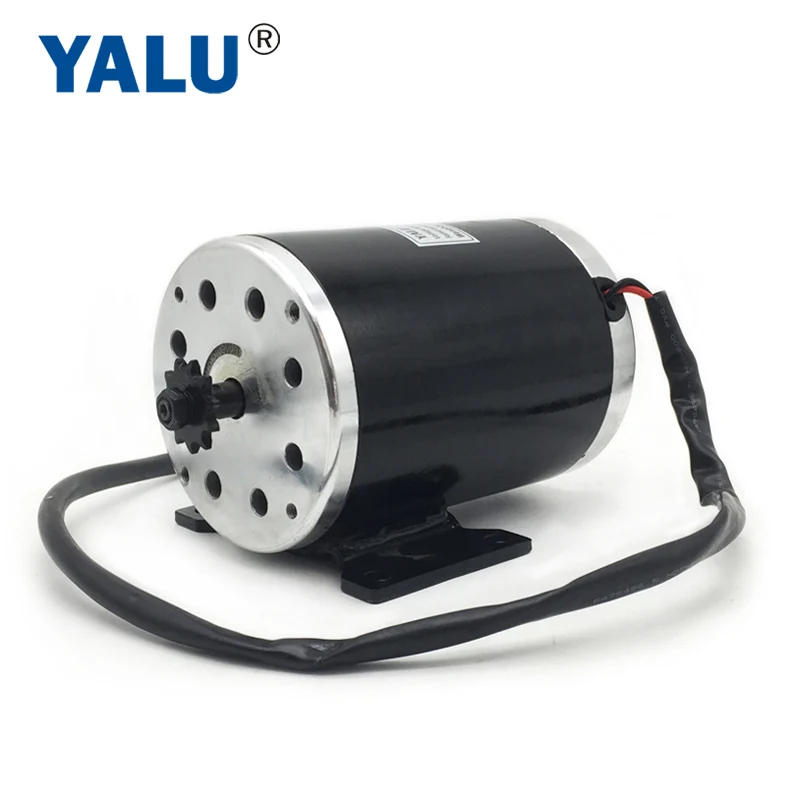 

YALU MY1020 800W 36V/ 48V ATV Buggy #25 or T8F sprocket Small electric tricycle E-Scooter DC motor with Mounting bracket