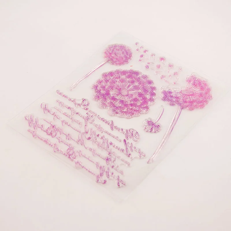 Dandelion Transparent Clear Silicone Stamp Seal DIY Scrapbook Rubber Stencil Embossing Diary Decoration Office School Supplies