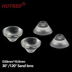 LED Lens 1W 3W 5W 20mm Optical PMMA Acrylic Flat Frost Lenses 30 60 120 Degree For 1 3 5 Watt High Power LED Chip