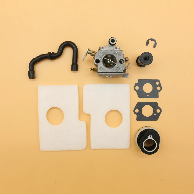 คาร์บูเรเตอร์กรองอากาศ Manifold ชุด Fit สำหรับ Zama Carb STIHL MS 180 170 MS180 MS170 018 017เลื่อยแก๊สอะไหล่