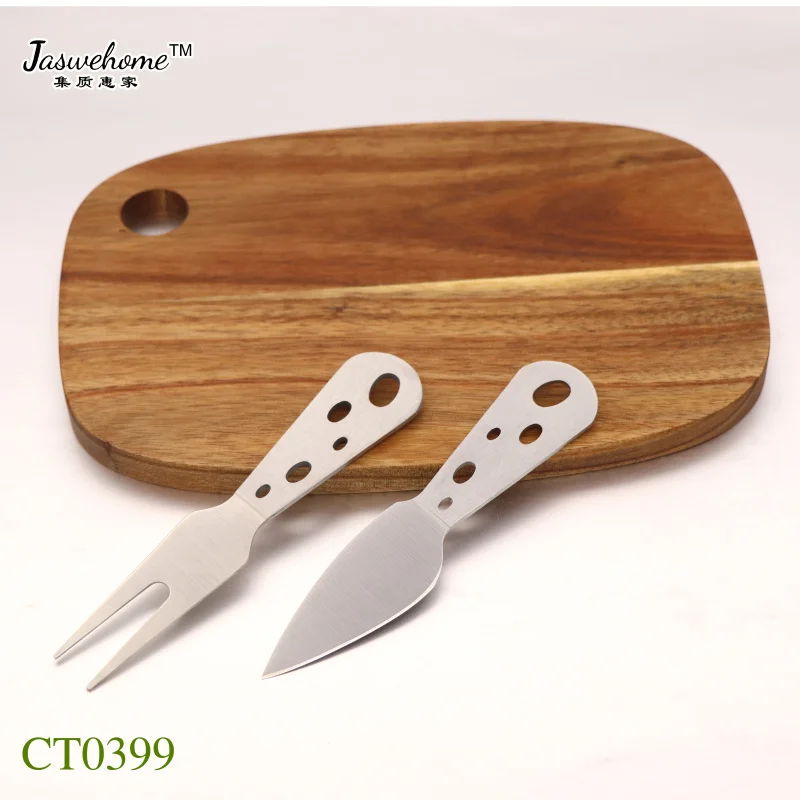 

Jaswehome New 3-piece Cheese Board Set Acacia Cheese Board With Knife Cheese Knife Cheese Tools Set Kitchenwares