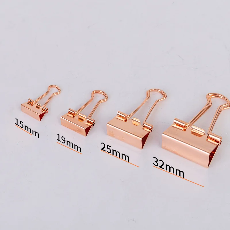 Rose Gold /Pink /Blue 72pcs/box Metal Paper Clip Multipurpose Thumbtacks Office Document Data Storage Sorting Long Tail Clips