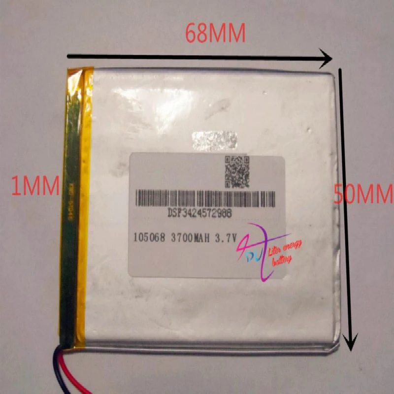 

best battery brand Size 105068 3.7V 3700mah tablet battery with Protection Board For PDA Tablet PCs Digital Products