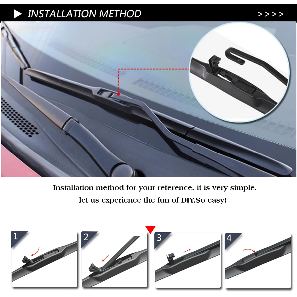 KAWOO 2pcs Car Wiper Blade 26\