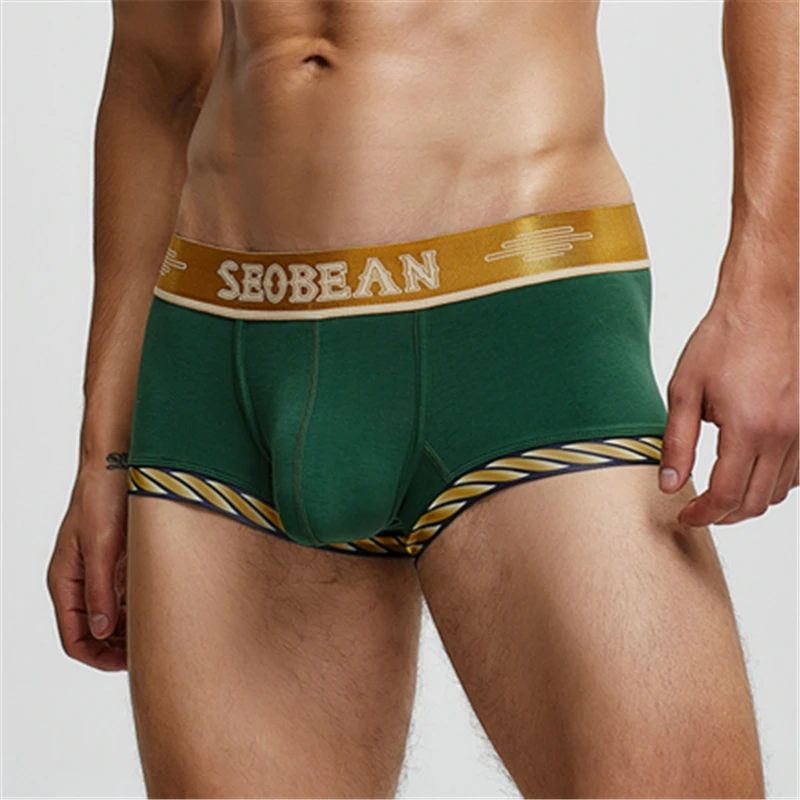 Mens Boxer Shorts Solid Color Cotton Mens Underwear Boxer Summer Mid Waist Underpants Breathable Men\'s Panties 2022 New