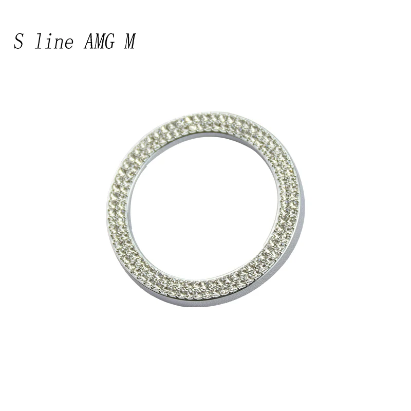 لمرسيدس بنز C الفئة GLC W205 X253 اكسسوارات السيارات محرك بدء وقف حلقة الكسوة الماس تقليم السيارات يغطي ملصقات والشارات