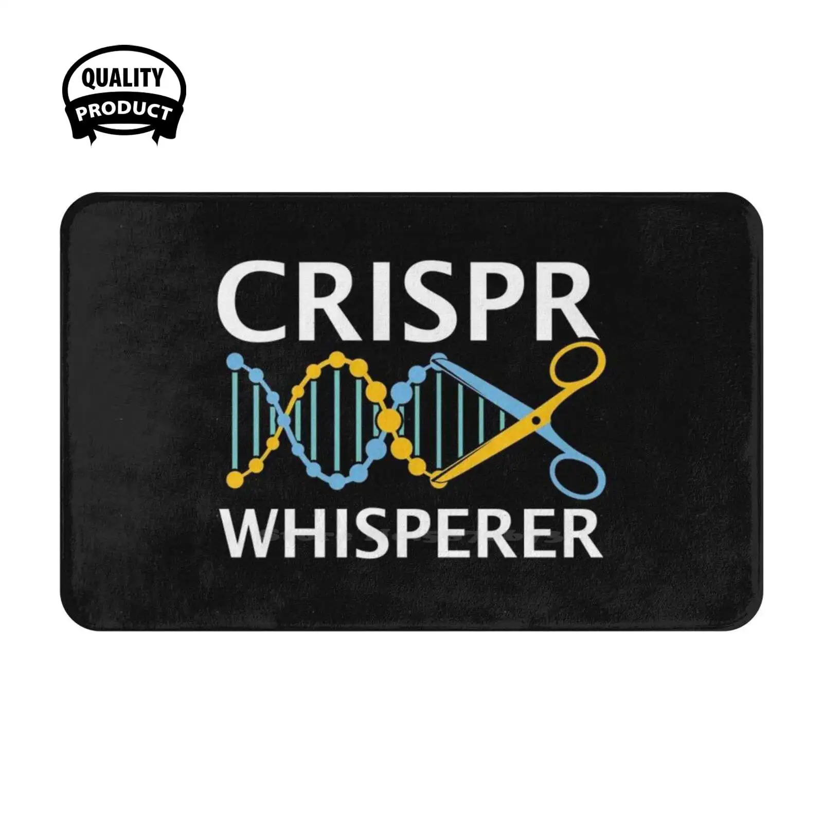 Crispr Whisperer - Dna Biotechnology And Therapeutics Design Soft Cushion Home Carpet Door Mat Car Rug Dna Helix Scissors Cas9