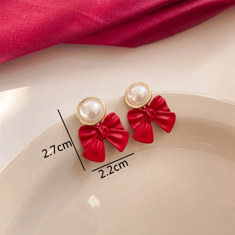 2023 neue Rote Hängende Ohrringe für Frauen Lange Blume Herz Anhänger Baumeln Ohrringe Unregelmäßige Geometrie Element Ohr Schmuck – Detail 17