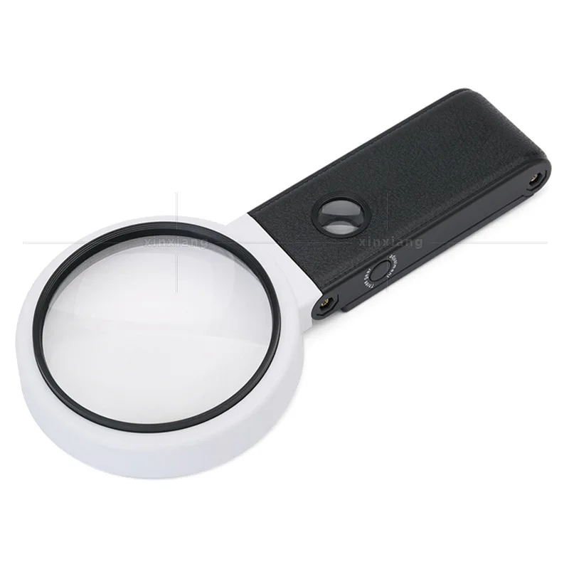 

wholesale 7018 80/90/110mm USB charging Magnifier LED Desktop Reading Magnifying Glass portable Jewellery banknote inspection