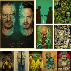 Breaking Bad carteles de película Vintage, póster de papel, pintura de pared, Duvar, Tablolar, sala de estar, habitación de niños, cafetería, bar, hogar