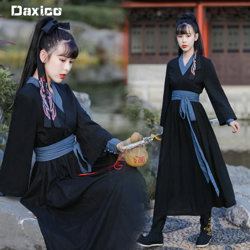 

Couple Chinese Traditional Hanfu Women Ancient Robe Gown Male Swordsman Cosply Costume for Festival Oriental Tang Suit