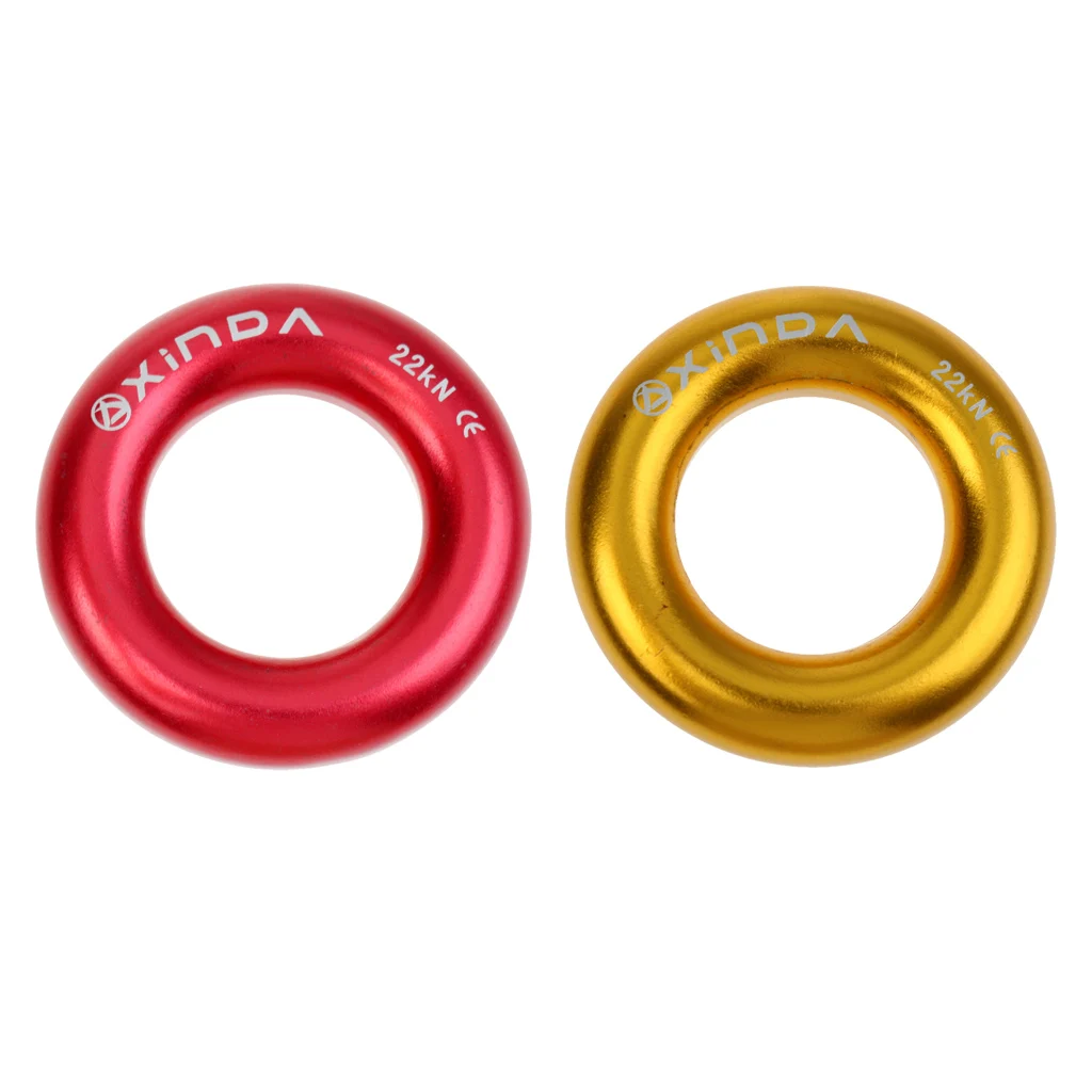 Outdoor Aluminum Rappel Ring Climbing 22KN Bail-Outs O-ring for Mountaineering Rock Tree Arborist Descending Hardware