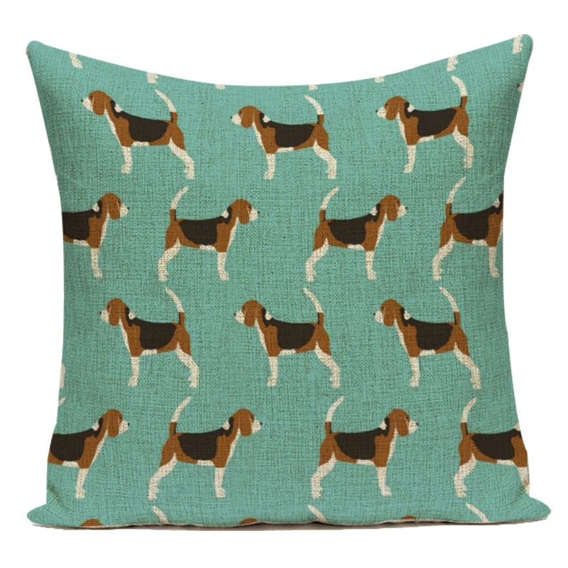 Cuscini decorativi animali cane Beagle poliestere divano casa cuscino federa per auto camera da letto Capa De Almofadas