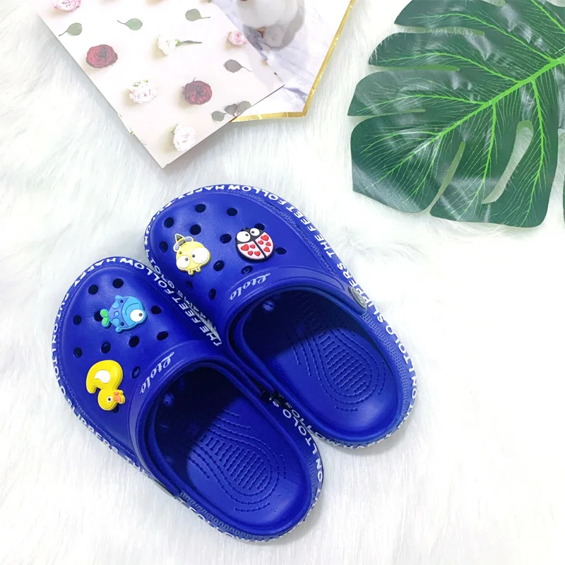 Children Boy Mules Clogs Kids Summer Mules Garden Beach Slipper Sandals Cave Hole Baby Shoes For Boys EUR23 24-29 30 31 32 33 34