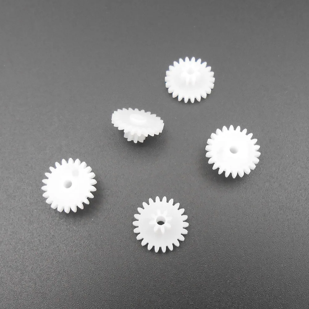 20PCS X 0.5 Modulus 0.5M Double Gear Reduction Bilayer Gears 22 Teeth + 8 Teeth Aperture 1.95mm 2A Tight Fitting 22T + 8T *FD934