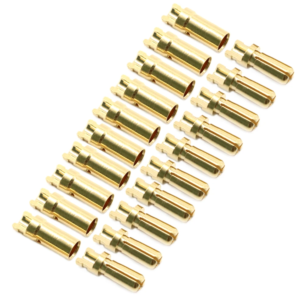 20pcs/lot AMASS 4.0mm 4mm Gold Plated Bullet Connector for RC battery ESC and motor helicopter boat Quadcopter (10 pair)