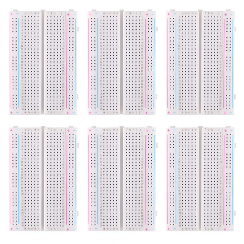 

6Pcs Breadboard for Raspberry pi 400 Pin Solderless Prototype PCB Board Kit for Arduino Project