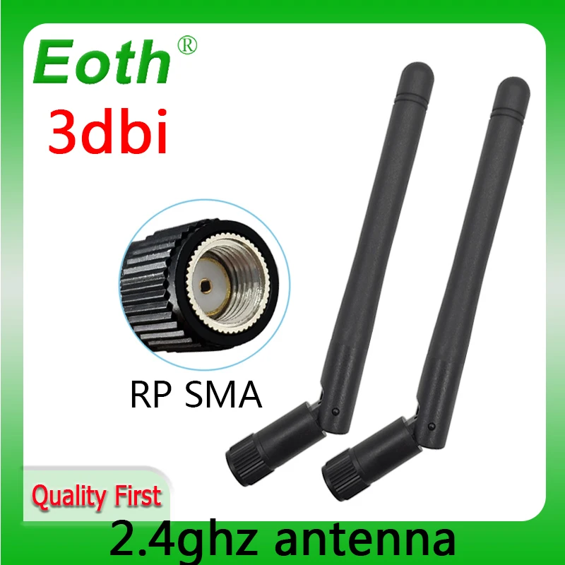 EOTH  2.4g antenna 3dbi sma female wlan wifi 2.4ghz antene pbx iot module router tp link signal receiver antena high gain