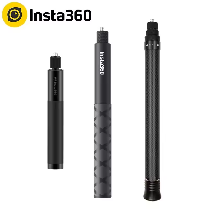 Insta360 X5 X4 X3 ONE X2 מוט סלפי בלתי נראה עבור GO 2 / ONE RS מוט הארכה סיבי פחמן אביזר Insta 360