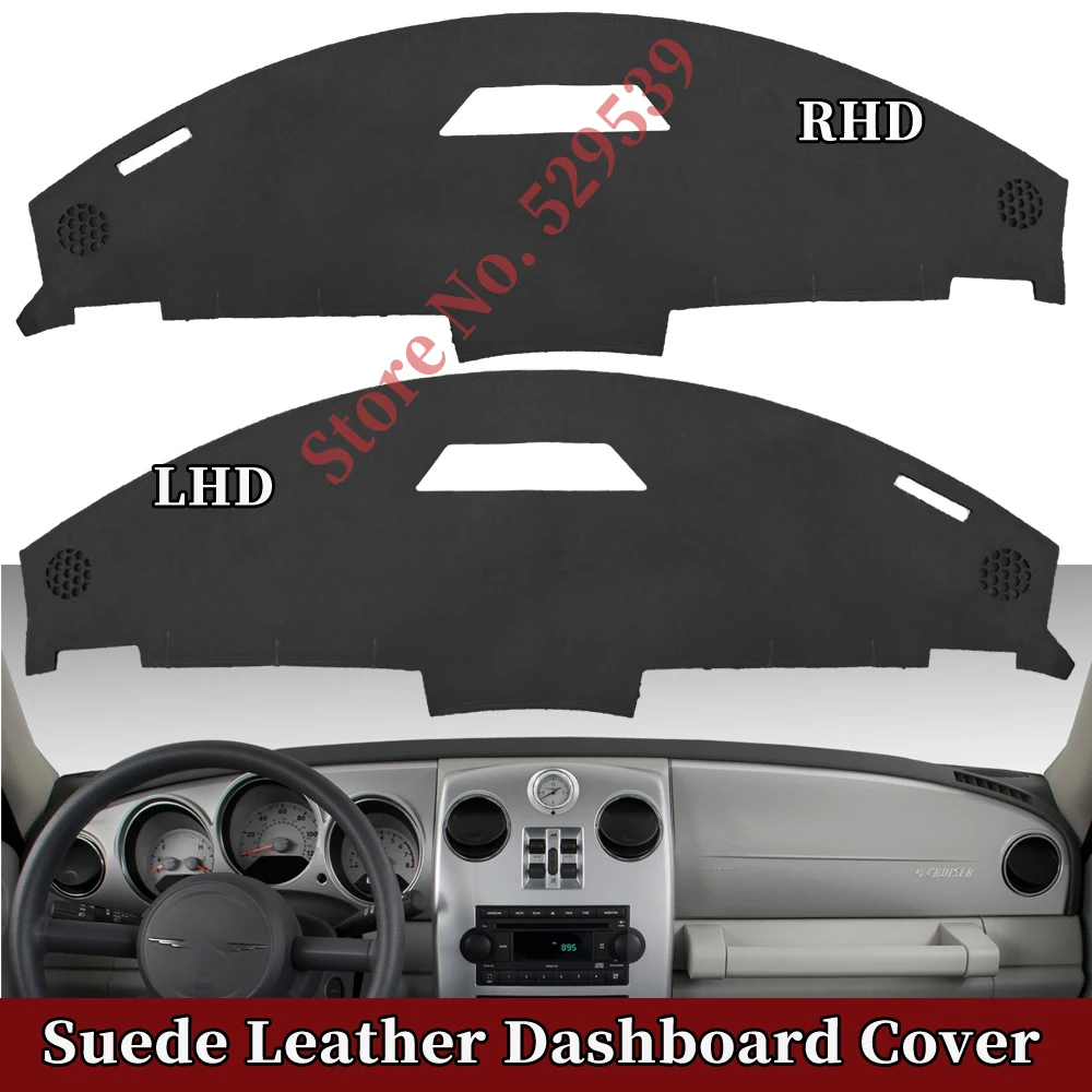 

Car-styling Suede Leather Dashmat Dashboard Cover Pad Dash Mat Auto Accessories For Chrysler PT Cruiser Convertible 2001 -2010