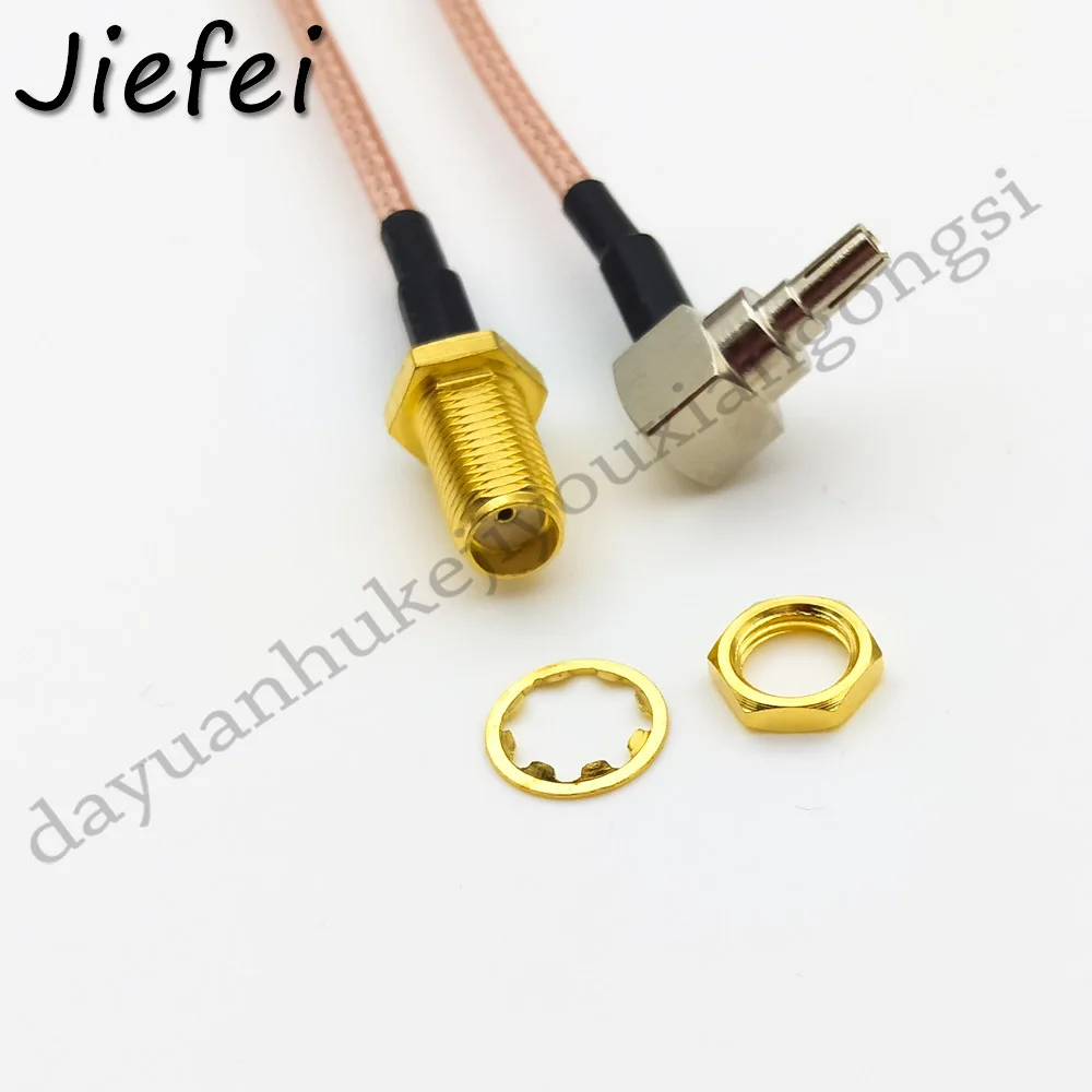 20-100pcs RF Connector SMA female  to CRC9 Cable F Female to CRC9 /TS9 Rightangle RG316 Pigtail Cable 15cm 20cm 30cm 50cm