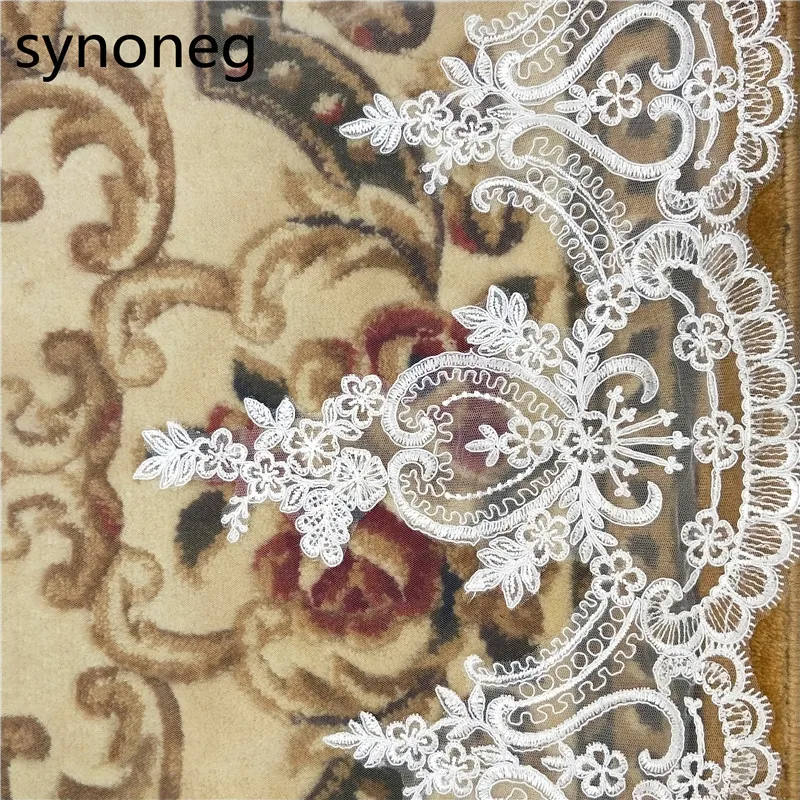 New Arrival  3m Cathedral Wedding Veils Long Bridal Veil 2019 One Layer White Ivory Lace Bride Veils Wedding Accessories