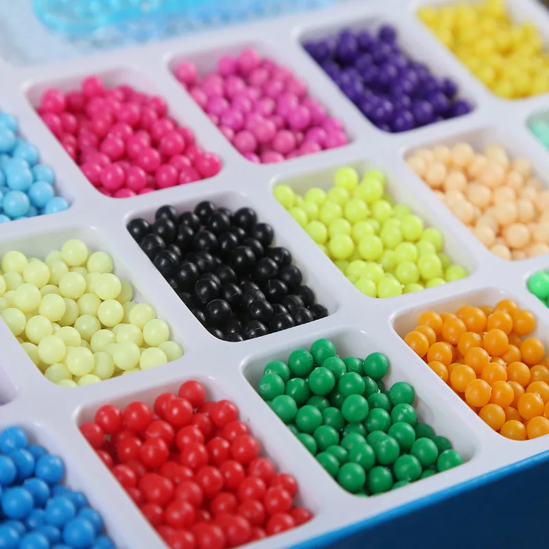 9600pcs Magic Water Sticky Beads Toys DIY Handmade Bead Toy Educational Puzzle Children Bead for Girls Boys Early Education Gift