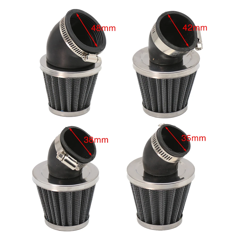 SCL MOTOS 1PC Universal 35mm 38mm 42mm 48mm Motorcycle Parts Air Filter Cleaner Intake Filter Motorbike For ATV Scooter Pit Bike