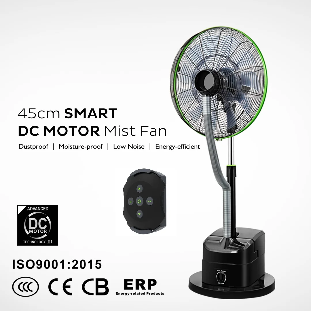 Premium Quality 18 INCH Tropic Breeze Smart Home DC Motor Stand Water Mist Fan  Oscillation Electric 