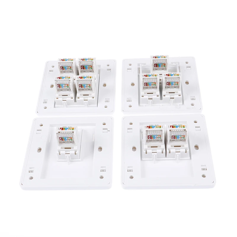 1pcs 86 Type Computer Socket Panel CAT5E Network Module RJ45 Cable Interface Outlet Wall  (without retail package)