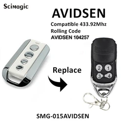 AVIDSEN 104257 114253 104251 104250 Garage Gate 433.92MHz Remote Control Door Opener Rolling Code