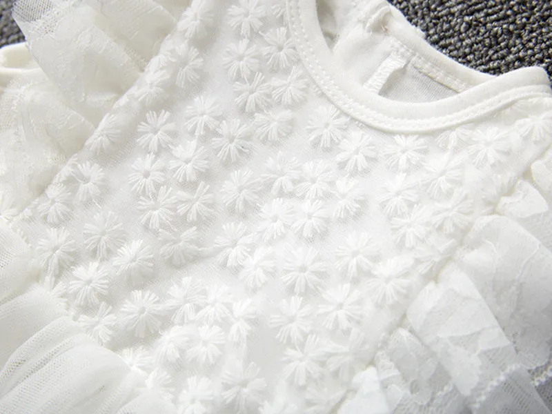 Ruffles Lace Newborn Baby Girl Wedding Pageant Dress Christening Gowns Princess Party Dresses Girls Clothes