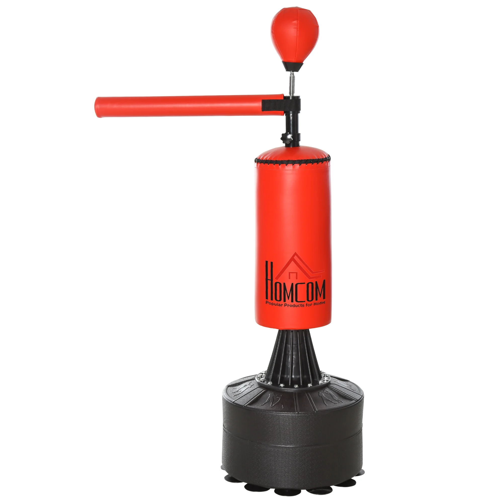 HOMCOM 360 ° Punching Ball 88x48x155-205 cm black and red foot Punching Ball Ball