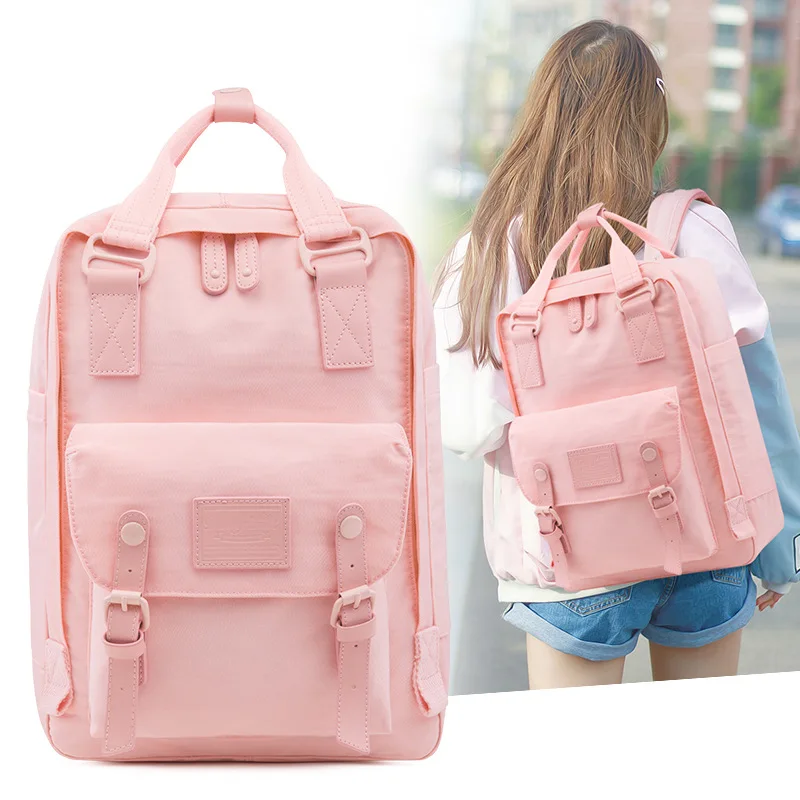 Women Large Capacity Backpack Waterproof Female Schoolbag College Lady 14 Inch Laptop Backpacks Travel Bags