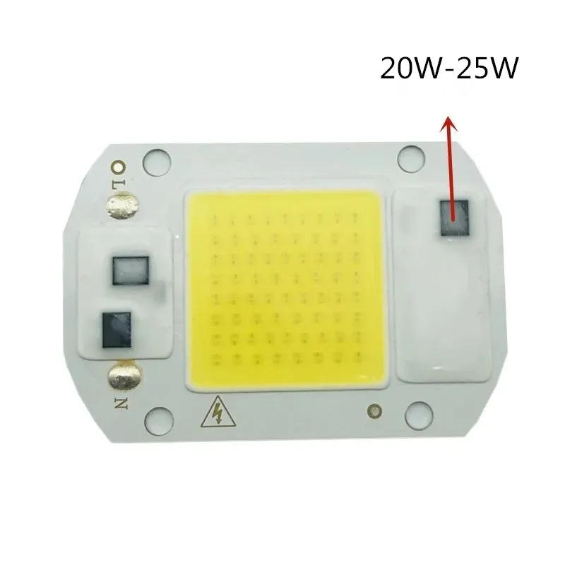 Luz de inundação, 10W, 20W, 30W, 50W, AC 220V, LED COB SMD High Power Lamp Chip, Smart IC Fit para DIY, Driverless Integrated Driver, 1-20 PCes