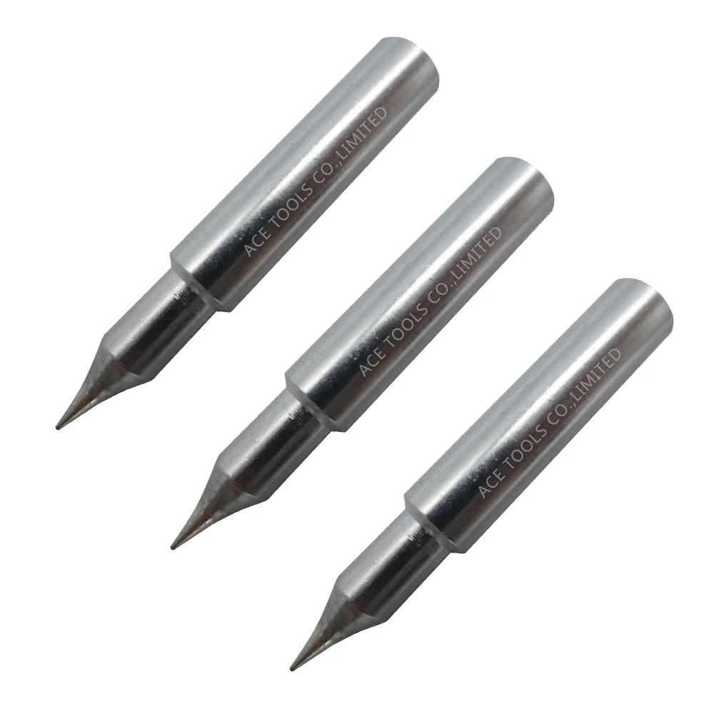 T18-S4 ponta de solda cônica 0.125mm 0.004 "caber hakko FX-888 FX-888D FX-8801 FX-600 sem chumbo ferro bit lidar com bico lápis