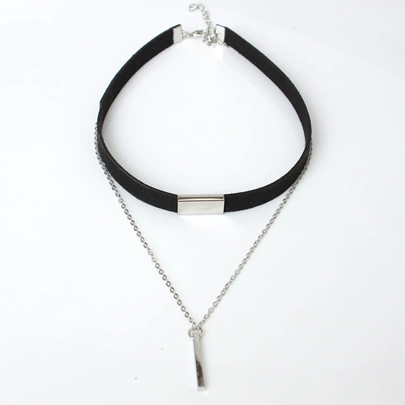 SUMENG 2024 New Fashion Black Velvet Choker Necklace Chain Bar Chokers  For Women Collares Jewelry Gifts