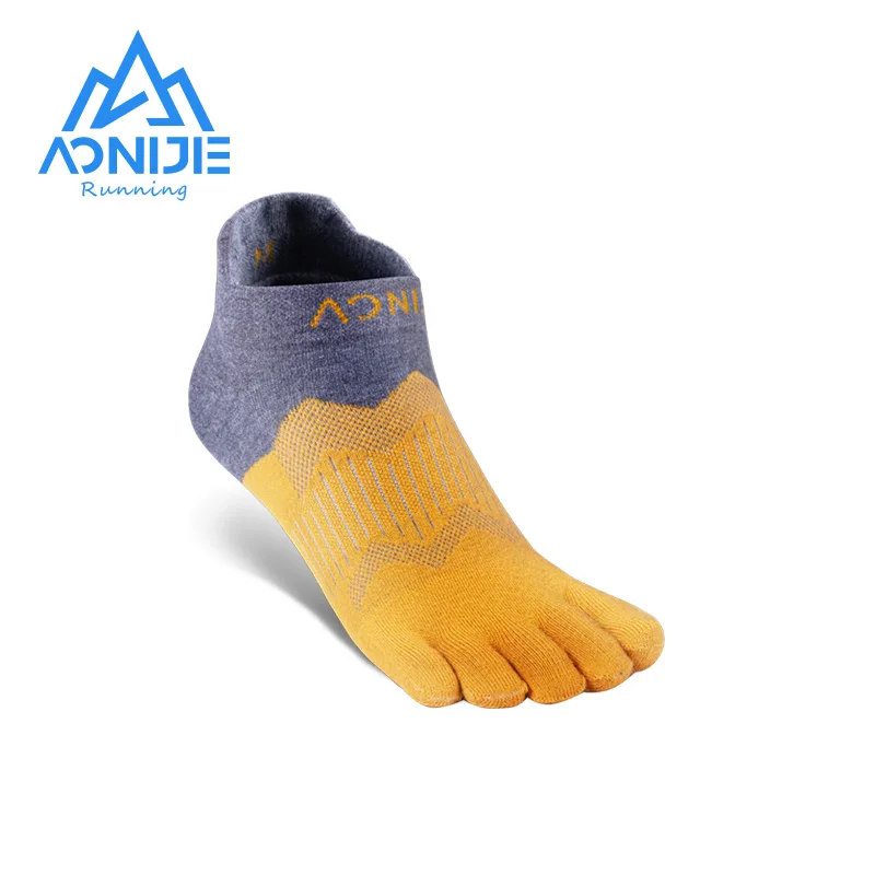 2 Pairs AONIJIE E4810 Ultra Run Five Toe Socks Low Cut Socks Toesocks For Running Marathon Race Trail