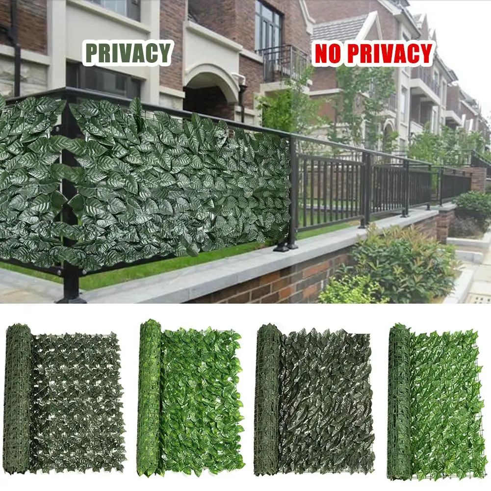 50X300CM Encrypted Artificial Hedge Leaves Faux Lvy Leaf Privacy Fence Screen Simulation Plants Fence For Outdoor Garden Yard