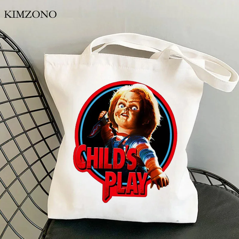 Chucky shopping bag shopper tote cotton jute bag shopping bag bolsas reutilizables foldable sac cabas custom