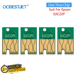 SJIC22P Cartridge Chip For Epson ColorWorks C3500 TM-C3500 Label Printer One Time Chip SJIC22P-K SJIC22P-C SJIC22P-M SJIC22P-Y