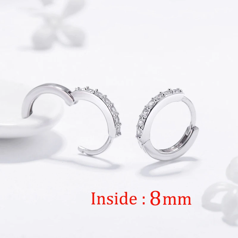 Set di 4 Orecchini a Cerchio Minimalisti in Acciaio Inossidabile alla Moda per D
