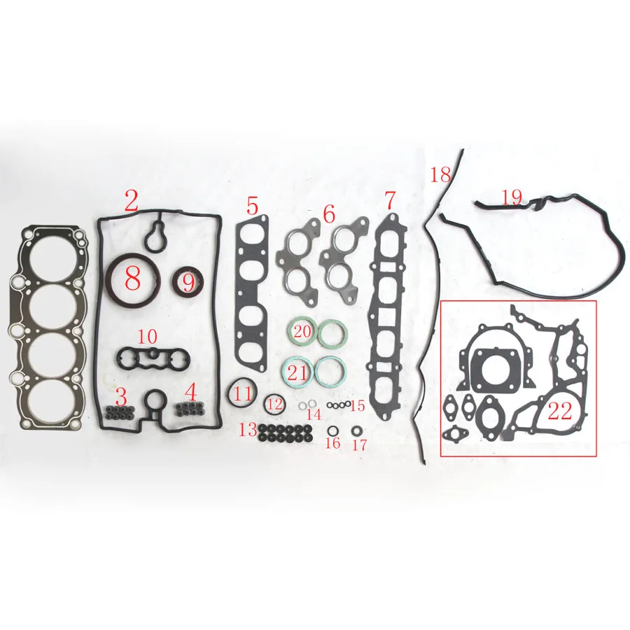 For TOYOTA CELICA MR2 CORONA 16V 3SGE Full Gasket Set Automotive Spare Parts Gas Petrol Engine Parts Engine Gasket 04111-74220