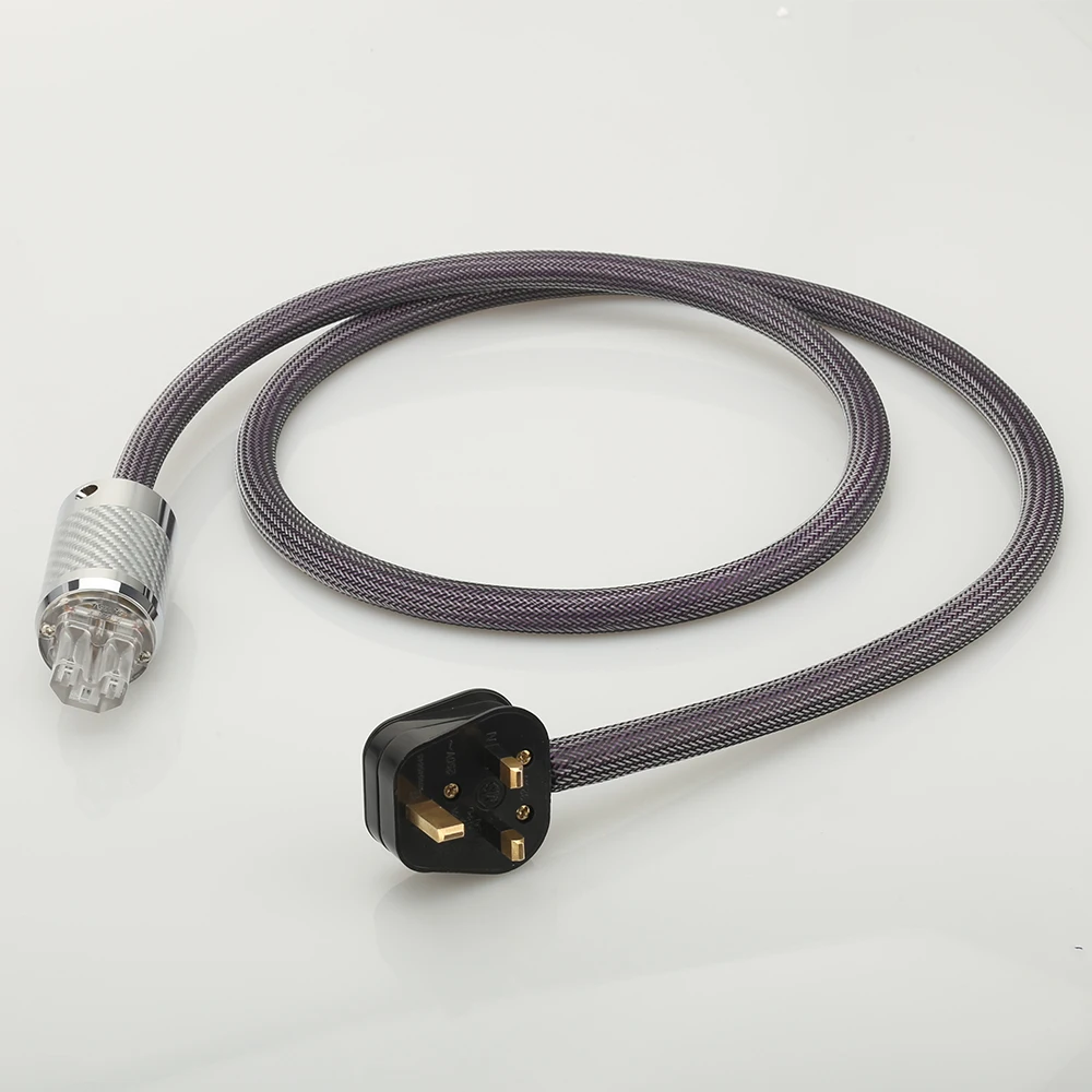 HIFI UK Power Cable Mains Lead Power Cord for Audio Visual Hi-Fi Equipment AC Cord for AMP CD Player