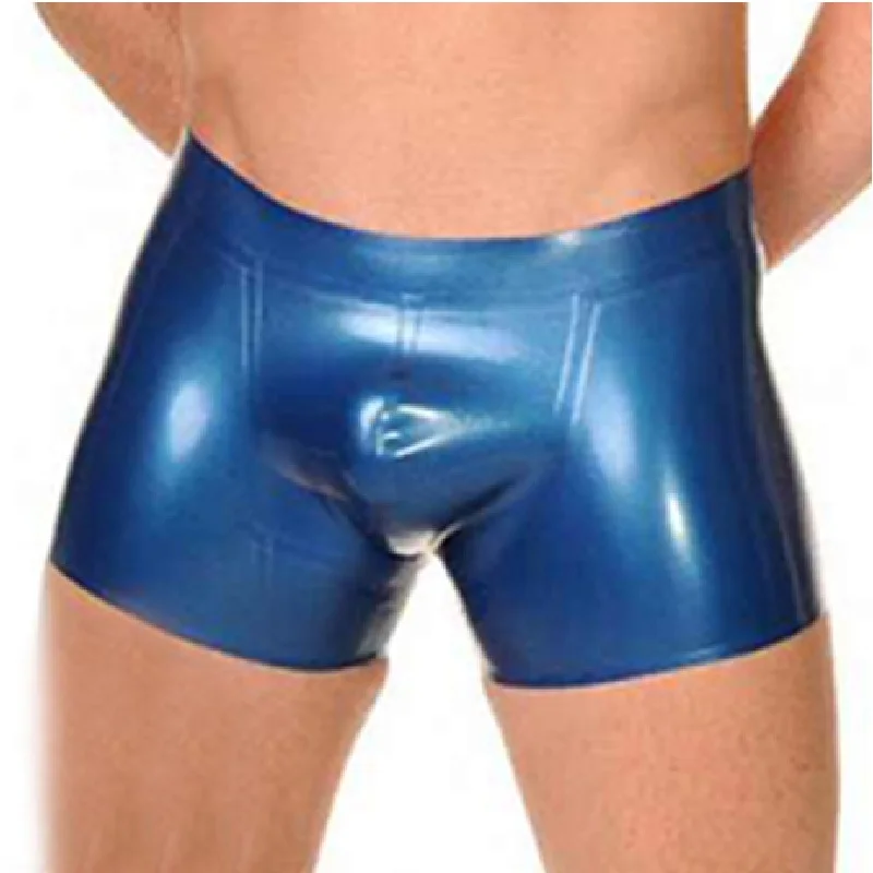 Latex Shorts Cosplay Boxers Underwear for Men  underpants ball  with  Pouch  Cover