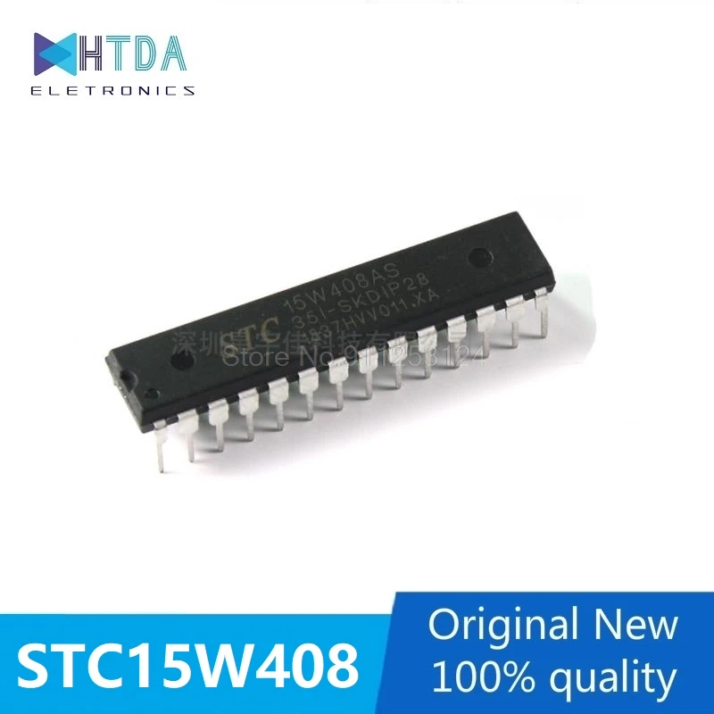 10pcs/lot STC15W408AS-35I STC15W408 15W408 SKDIP28 DIP28