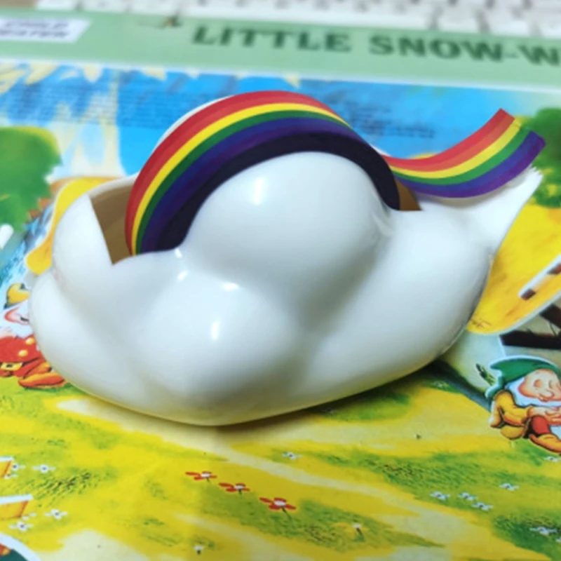 2024 New Cute Rainbow Tape Cloud Dispenser Roll Holder Reusable Decorative for students