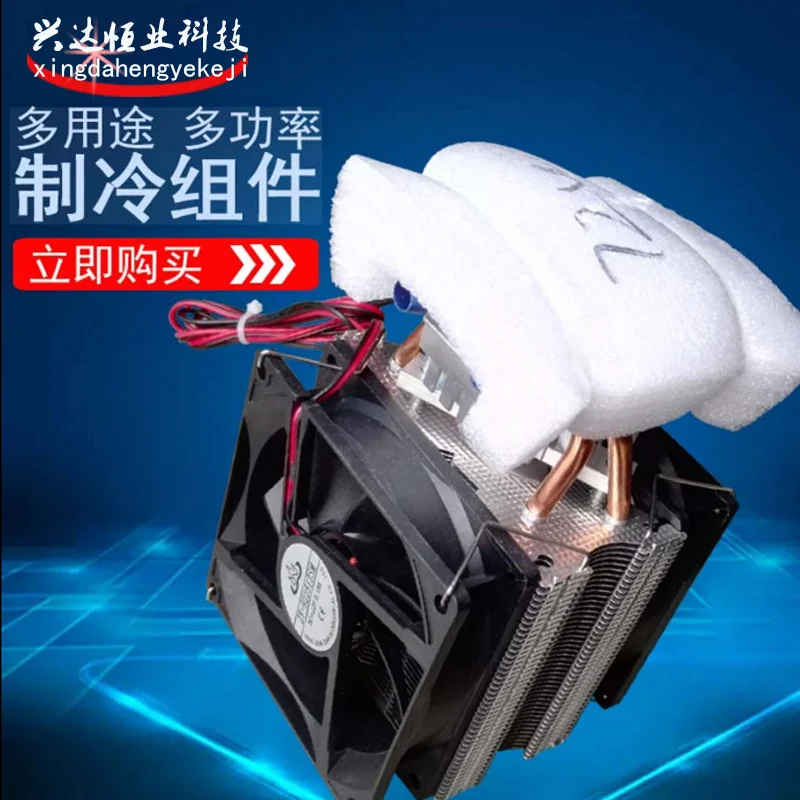 Small Chiller Semiconductor Refrigeration Chip Computer Water-cooled Radiator Water Circulation Within 15L for Fish Tank