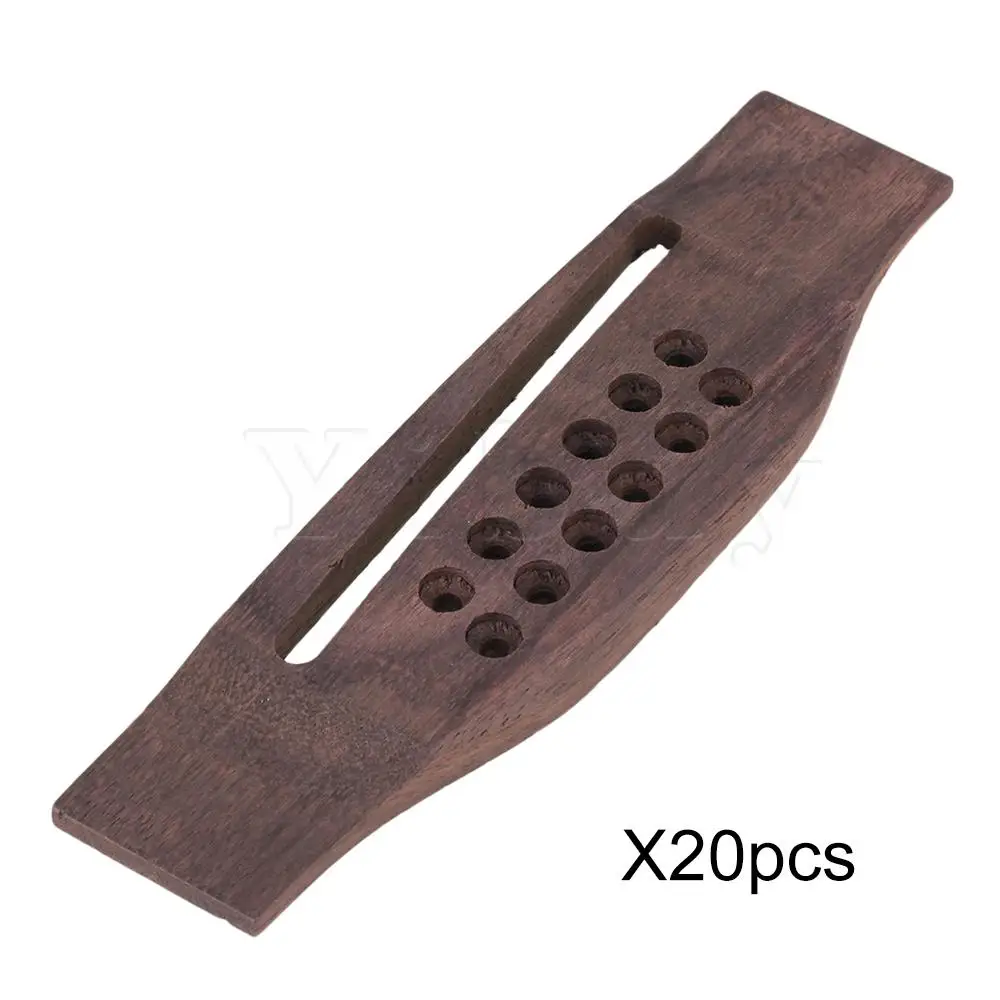 

Yibuy 16x4.3cm Rosewood Guitar Bridges for 12 String Folk Acoustic Guitar Pack of 20